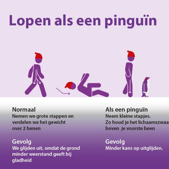 Loop als een pinguin